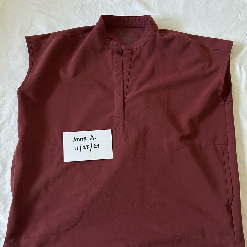 Figs Dark Cherry Rafaela Oversized Top